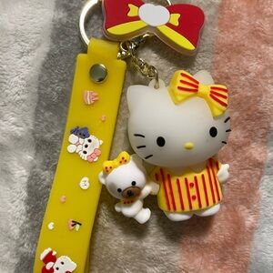 Hello Kitty Yellow & Red Keychain Charm
